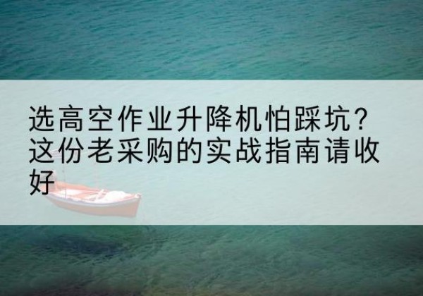 金川高空作业升降机厂家推荐-选高空作业升降机怕踩坑？这份老采购的实战指南请收好